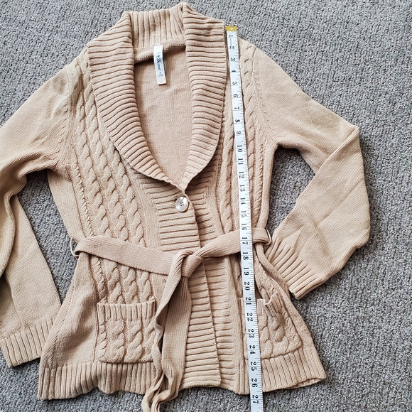 Vintage Y2K belted cardigan sweater, juniors size M - Picture 10 of 11